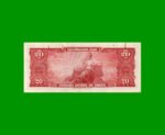 BILLETE DE BRASIL 20 CRUZEIROS, PICK 136, AÑO 1943, ESTADO MUY BUENO+ .- - Imagen 2