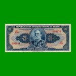 BILLETE DE BRASIL 20 CRUZEIROS, PICK 136, AÑO 1943, ESTADO MUY BUENO+ .-