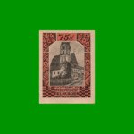 BILLETE DE AUSTRIA NOTGELD CIUDAD DE FELDKIRCHEN 75 HELLER, ESTADO EXCELENTE+ .-
