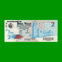 BONO MUNICIPALIDAD DE BELL VILLE $2,00, AÑO 2002/2003, ESTADO EXCELENTE+ .-