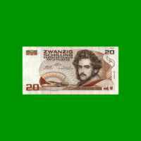 BILLETE DE AUSTRIA 20 SCHILLING, PICK 148, AÑO 1986, ESTADO MUY BUENO+ .-