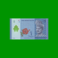 BILLETE DE MALASIA 1 RINGGIT, POLYMERO, PICK 51a, ESTADO SIN CIRCULAR.-