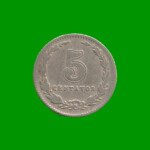 MONEDA DE ARGENTINA, M$N 2DA CIRCULACION, 0,05 CTVOS, AÑO 1919, ESTADO USADA.-