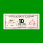 BONO MUNICIPALIDAD DE MIRAMAR DE ANSENUZA $ 10,00, AÑO EMISION 10/08/1995, ESTADO SIN CIRULAR.-