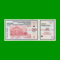 BONO MUNICIPALIDAD DE SAN FRANCISCO $ 20,00, AÑO 2000, SERIE B, ESTADO EXCELENTE.-