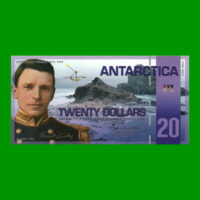 BILLETE DE ANTARTIDA 20 DOLARES, POLYMERO FANTASIA, AÑO 2008, ESTADO SIN CIRCULAR.-
