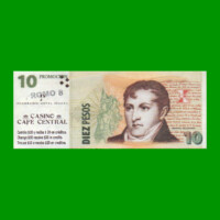 BILLETE DE ARGENTINA, 2DO DISEÑO 10 PESOS, "CASINO CAFE CENTRAL", PUBLICITARIO FANTASIA, ESTADO EXCELENTE+ .-