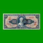 BILLETE DE BRASIL 1.000 CRUZEIROS RESELLADO 1 CRUZEIRO NOVO, PICK 187a, AÑO 1966, ESTADO MUY BUENO.-