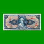 BILLETE DE BRASIL 1.000 CRUZEIROS RESELLADO 1 CRUZEIRO NOVO, PICK 187b, AÑO 1967, ESTADO EXCELENTE- .-