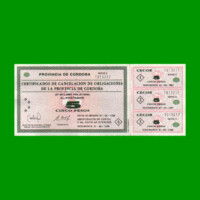 BONO DE CORDOBA $ 5,00, EC 263, AÑO 1996, SERIE C, ESTADO EXCELENTE+ .-