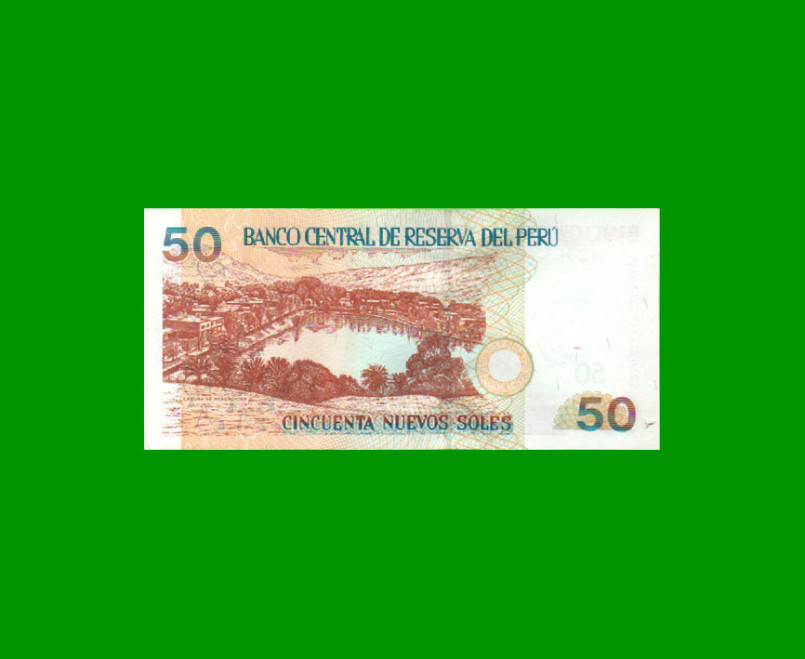 BILLETE DE PERU 50 NUEVOS SOLES, PICK 180b, AÑO 2006, ESTADO SIN CIRCULAR.- - Imagen 2