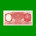 MONEDA NACIONAL $10,00, BOT 1970, AÑO 1961, ESTADO EXCELENTE.-