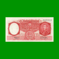 MONEDA NACIONAL $10,00, BOT 1970, AÑO 1961, ESTADO EXCELENTE.-