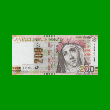 BILLETE DE PERU 200 NUEVOS SOLES, PICK 186, AÑO 2012, ESTADO SIN CIRCULAR.-