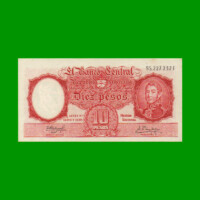 MONEDA NACIONAL $10,00, BOT 1970, AÑO 1961, ESTADO EXCELENTE+ .-