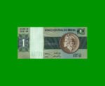 BILLETE DE BRASIL 1 CRUZEIRO, PICK 191, AÑO 1970, ESTADO EXCELENTE+ .-