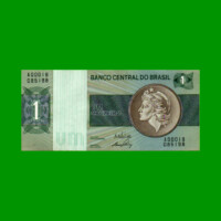 BILLETE DE BRASIL 1 CRUZEIRO, PICK 191, AÑO 1970, ESTADO EXCELENTE+ .-