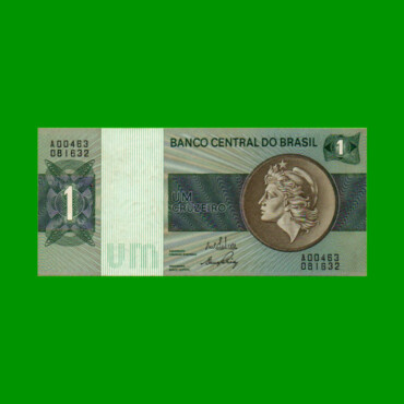 BILLETE DE BRASIL 1 CRUZEIRO, PICK 191, AÑO 1970, ESTADO SIN CIRCULAR.-