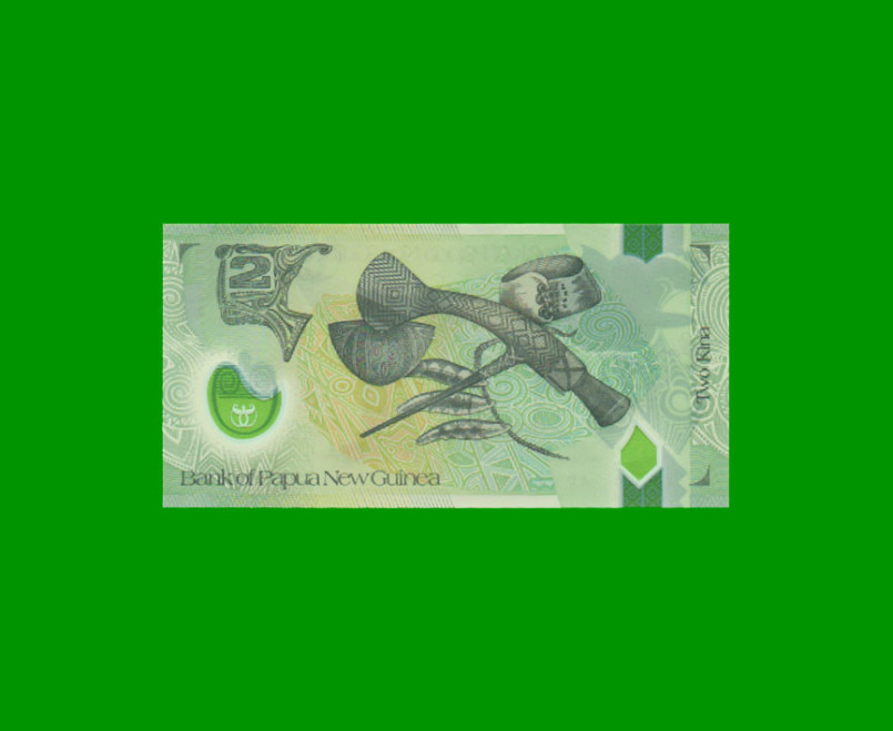 BILLETE DE PAPUA NUEVA GUINEA 2,00 KINA, POLYMERO PICK 28d, ESTADO SIN CIRCULAR.- - Imagen 2