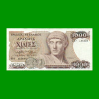 BILLETE DE GRECIA 1.000 DRACMAS, PICK 202, AÑO 1987, ESTADO EXCELENTE.-