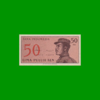 BILLETE DE INDONESIA 50 SEN, PICK 94, AÑO 1964, ESTADO SIN CIRCULAR.-