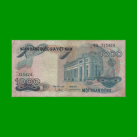 BILLETE DE VIETNAM DEL SUR 1.000 DONG, PICK 29, AÑO 1971, ESTADO BUENO.-
