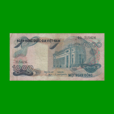 BILLETE DE VIETNAM DEL SUR 1.000 DONG, PICK 29, AÑO 1971, ESTADO BUENO.-