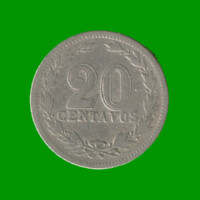 MONEDA DE ARGENTINA, M$N 2DA CIRCULACION, 0,20 CTVOS, AÑO 1919, ESTADO USADA.-
