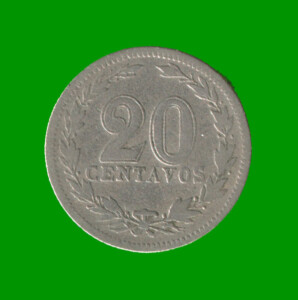 MONEDA DE ARGENTINA, M$N 2DA CIRCULACION, 0,20 CTVOS, AÑO 1919, ESTADO USADA.-