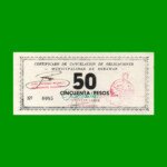 BONO MUNICIPALIDAD DE MIRAMAR DE ANSENUZA $ 50,00, AÑO EMISION 10/08/1995, ESTADO EXCELENTE.-