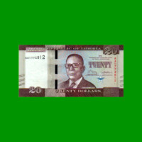 BILLETE DE LIBERIA 20 DOLARES, PICK 33, AÑO 2016, ESTADO SIN CIRCULAR.-