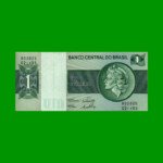 BILLETE DE BRASIL 1 CRUZEIRO, PICK 191Aa, AÑO 1972, ESTADO EXCELENTE.-