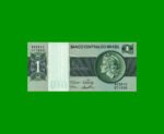 BILLETE DE BRASIL 1 CRUZEIRO, PICK 191Aa, AÑO 1972, ESTADO SIN CIRCULAR.-