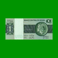 BILLETE DE BRASIL 1 CRUZEIRO, PICK 191Aa, AÑO 1972, ESTADO SIN CIRCULAR.-