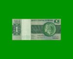 BILLETE DE BRASIL 1 CRUZEIRO, PICK 191Ab, AÑO 1975, ESTADO EXCELENTE- .-