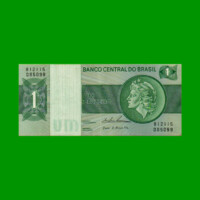 BILLETE DE BRASIL 1 CRUZEIRO, PICK 191Ab, AÑO 1975, ESTADO EXCELENTE- .-