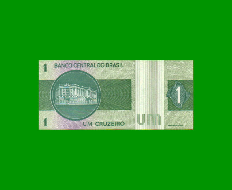 BILLETE DE BRASIL 1 CRUZEIRO, PICK 191Ab, AÑO 1975, ESTADO SIN CIRCULAR.- - Imagen 2