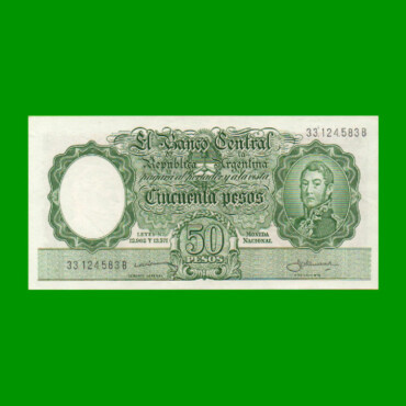 MONEDA NACIONAL $50,00, BOT 1996, AÑO 1959, ESTADO EXCELENTE.-