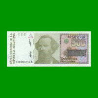 REPOSICION BILLETE DE 500 AUSTRALES, BOT 2850, ESTADO SIN CIRCULAR.-