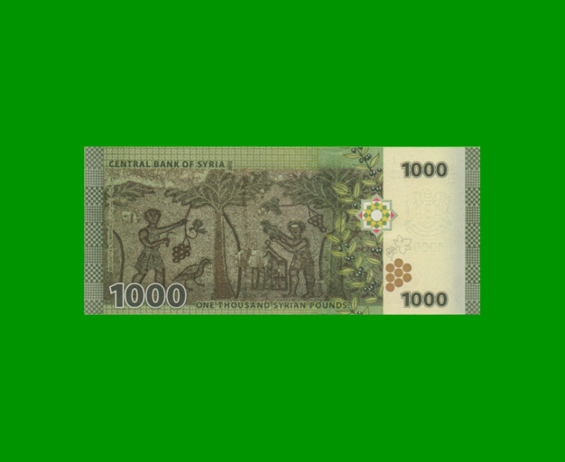 BILLETE DE SIRIA 1.000 LIBRAS, PICK 116, ESTADO SIN CIRCULAR.- - Imagen 2