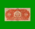 BILLETE DE BOLIVIA 50 BOLIVIANOS, PICK 124, AÑO 1928, ESTADO BUENO.- - Imagen 2