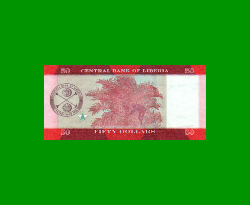 BILLETE DE LIBERIA 50 DOLARES, PICK 34, AÑO 2016, ESTADO SIN CIRCULAR.- - Imagen 2