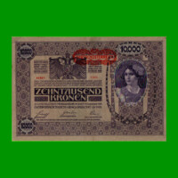 BILLETE DE AUSTRIA 10.000 CORONAS, PICK 65, AÑO 1918 (1919), ESTADO EXCELENTE.-