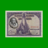 BILLETE DE ESPAÑA 100 PESETAS, PICK 76, AÑO 1928, ESTADO EXCELENTE- .-
