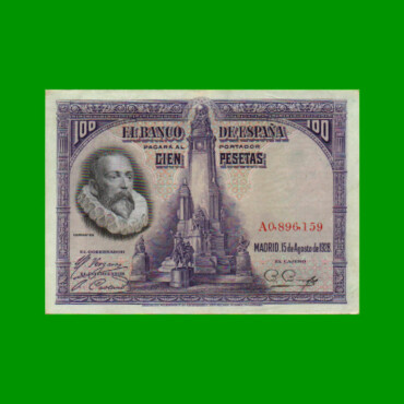 BILLETE DE ESPAÑA 100 PESETAS, PICK 76, AÑO 1928, ESTADO EXCELENTE- .-