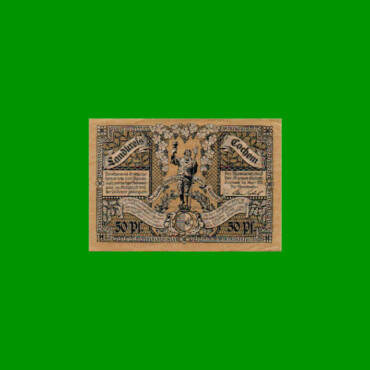 BILLETE DE ALEMANIA NOTGELD CIUDAD DE COCHEM 50 CENTAVOS, M. M. 237.1, ESTADO EXCELENTE.-