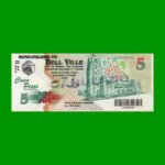 BONO MUNICIPALIDAD DE BELL VILLE $5,00, AÑO 2002/2003, ESTADO EXCELENTE+ .-