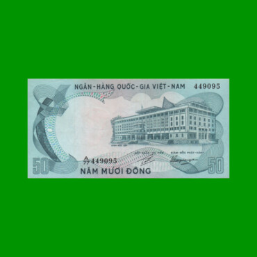 BILLETE DE VIETNAM DEL SUR 50 DONG, PICK 30, AÑO 1972, ESTADO EXCELENTE.-