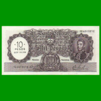 MONEDA NACIONAL $1.000,00 RESELLADO A $10,00 PESOS LEY 18.188, BOT 2214, AÑO 1971, ESTADO EXCELENTE.-