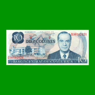 BILLETE DE COSTA RICA 10 COLONES, PICK 237b, AÑO 1983, ESTADO SIN CIRCULAR.-